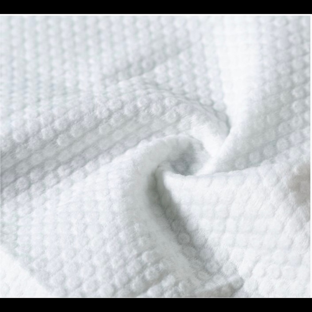 Portable travel pure cotton disposable white soft bath towels 6 pack - Picture 3 of 14
